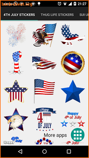 4th July photo stickers screenshot