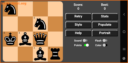 4x4 Solo Mini Chess Puzzles screenshot