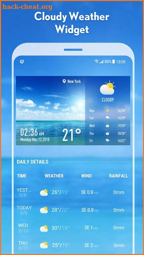 5-day Weather forecast &weather widget screenshot