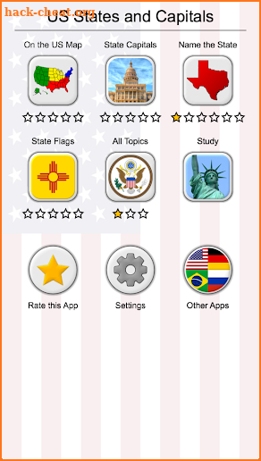 50 US States Map, Capitals & Flags - American Quiz screenshot