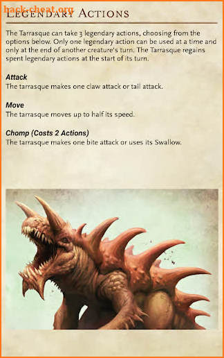 5e bestiary screenshot