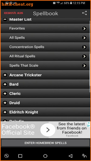 5E Spellbook screenshot