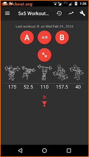 5x5 Workout Logger screenshot