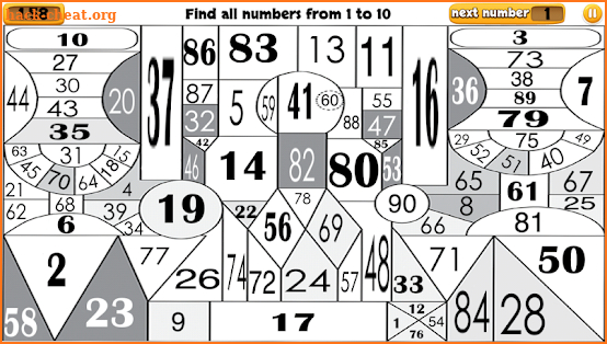 90 numbers screenshot