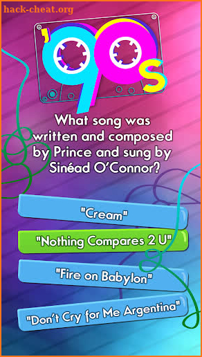 90s Music Trivia Quiz Game screenshot