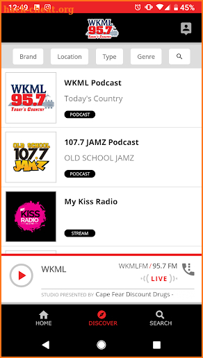 95.7 WKML screenshot