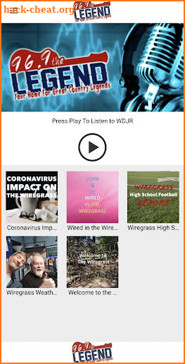 96.9 The Legend WDJR-FM RADIO screenshot