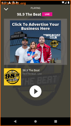 98.9 The Beat screenshot