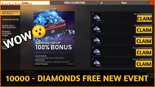 99 Free Diamonds and coins for Free Guide screenshot