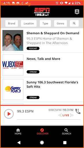 99.3 ESPN screenshot