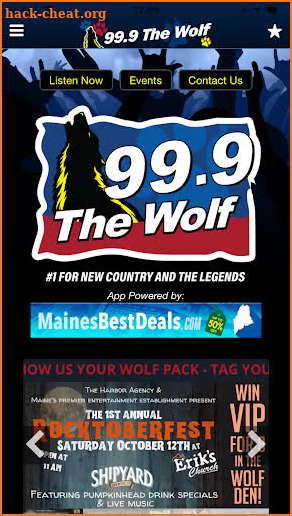 99.9 THE WOLF screenshot