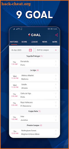 9Goal - Football Live screenshot