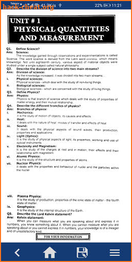 9th class physics solved notes and numerical screenshot