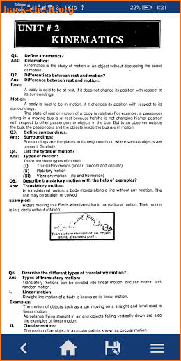 9th class physics solved notes and numerical screenshot