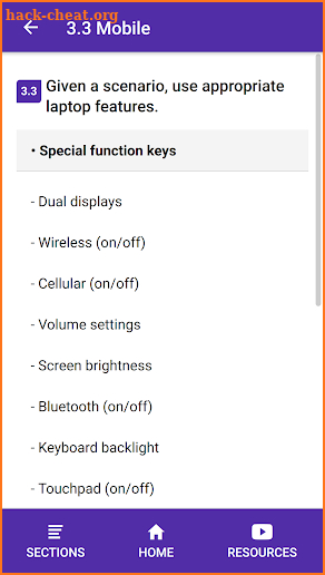 A+ 220-901 Exam Objectives screenshot