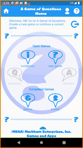 A Game of Questions screenshot