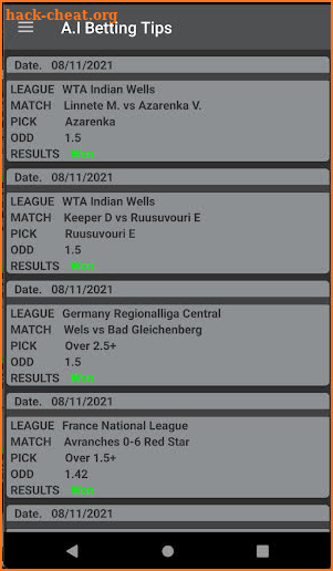 A I Betting Tip screenshot