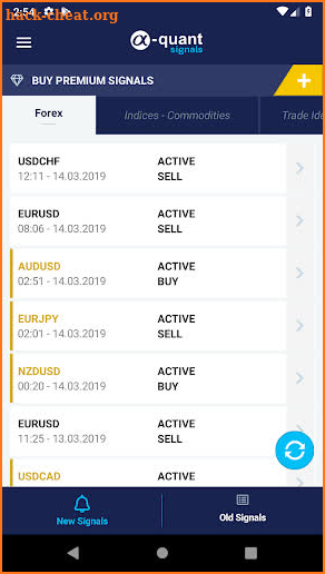 a-Quant trading signals screenshot