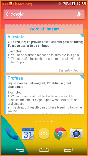 A Word A Day Widget screenshot