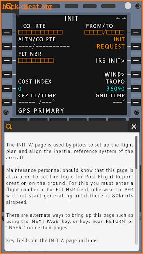 A320 CFDS Maintenance Trainer screenshot