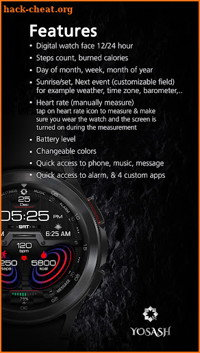 A375 Watch Face - YOSASH screenshot