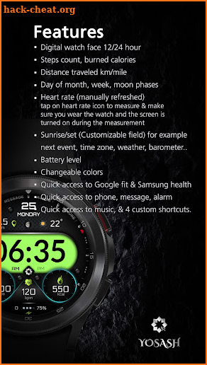 A425 Watch Face - YOSASH screenshot