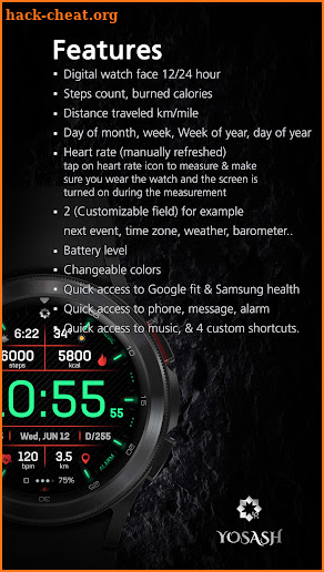 A430 Watch Face - YOSASH screenshot