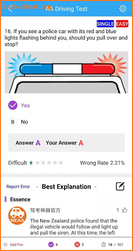 AA Driving Licence Theory Test for NZ Learner screenshot