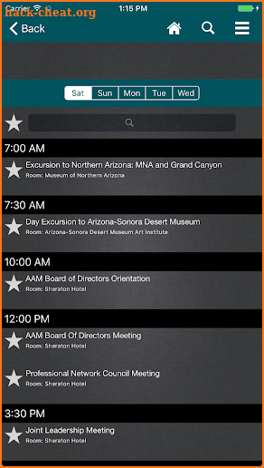 AAM Events screenshot