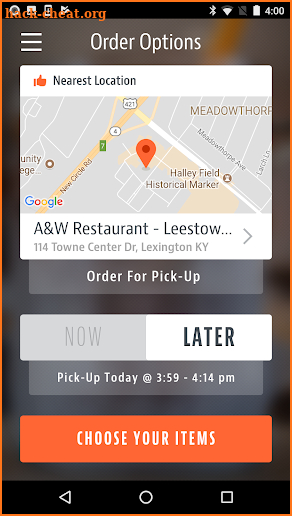 A&W Restaurants screenshot