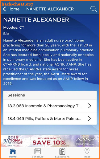 AANP 2018 National Conference screenshot