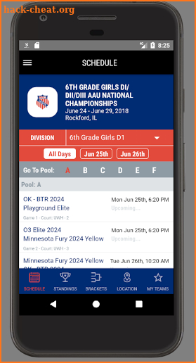 AAU Sports screenshot