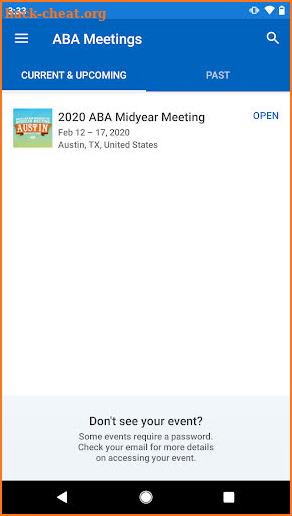 ABA Annual & Midyear Meetings screenshot