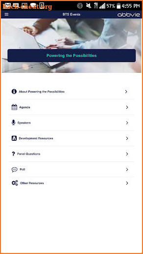 AbbVie BTS Events screenshot