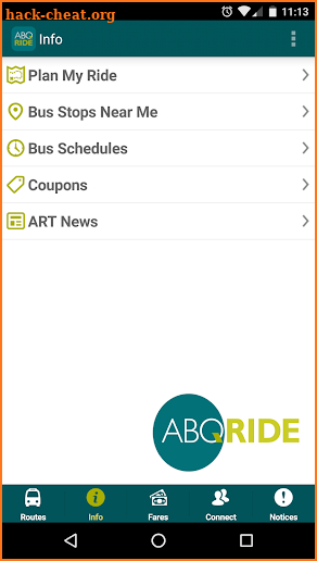 ABQRIDE screenshot