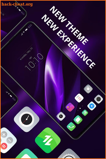 Abstract Bright Purple realme 2 theme screenshot