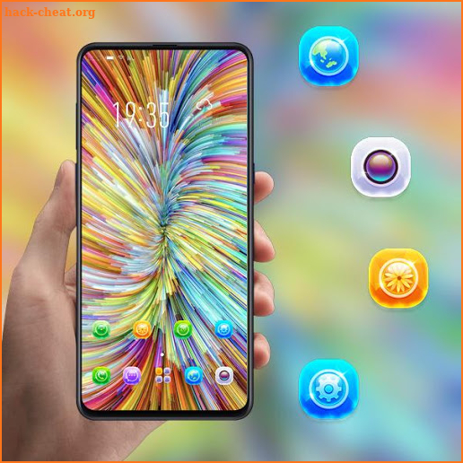 Abstract Color Bar Classic 2019 phone theme screenshot