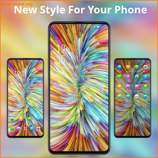 Abstract Color Bar Classic 2019 phone theme screenshot