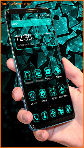 Abstract Crystal Glass Theme screenshot