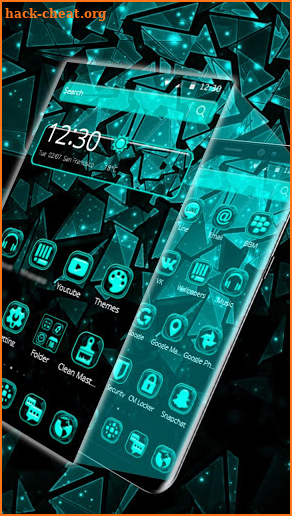 Abstract Crystal Glass Theme screenshot