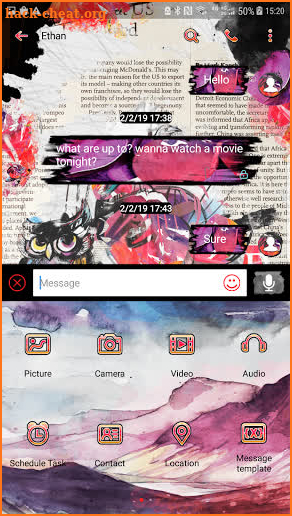 Abstract Graffiti Skin for Next SMS screenshot