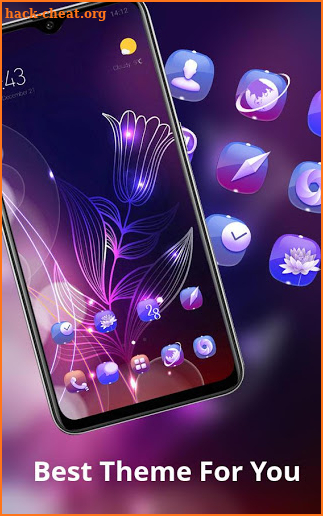 Abstract purple shining flowers blurry cool theme screenshot