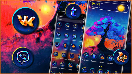 Abstract Sunrise Launcher Theme screenshot