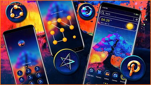 Abstract Sunrise Launcher Theme screenshot