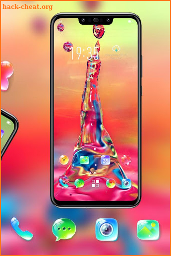 Abstract theme colorful water splash screenshot