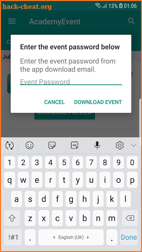 AcademyEvent screenshot