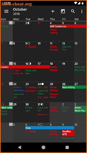 aCalendar - Android Calendar screenshot