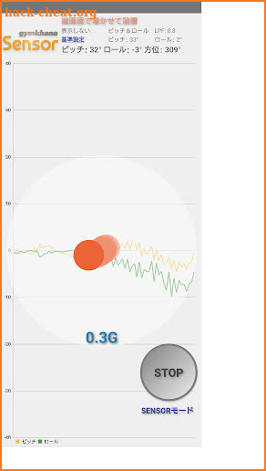 Acceleration & Tilt Sensor screenshot