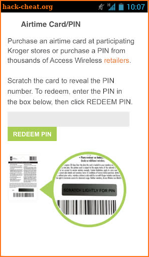 Access Wireless My Account screenshot