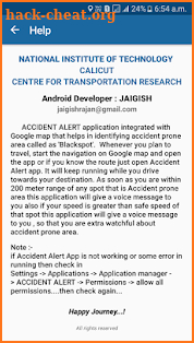 Accident Alert screenshot